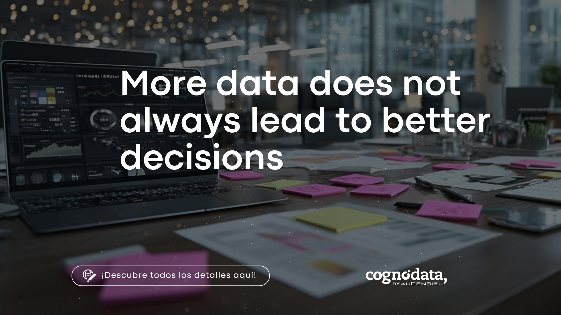 Conceptual representation of analysis paralysis in an organisation where excessive data, dashboards and reports hinder business decision-making.